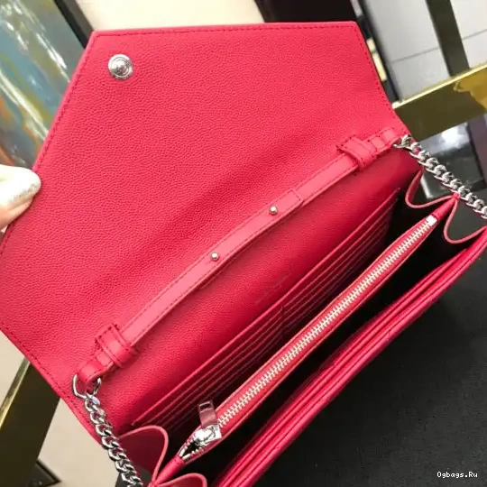 CHAIN MATELASSÉ CASSANDRE WALLET YSL 0603